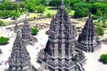 sunset at Prambanan Temple